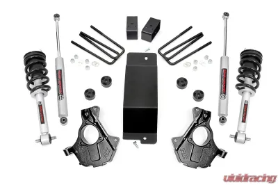 Rough Country 3.5" Lift Kit Lifted Struts Stock Cast Steel w/N3 Shocks Chevy Silverado 1500 GMC Sierra 1500 2014-2018 - 12432