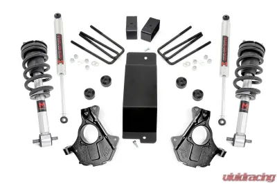 Rough Country 3.5" Lift Kit Cast Steel LCA w/M1 Monotube Struts and Shocks Chevrolet Silverado 1500 Silverado 1500 Classic GMC Sierra 1500 Sierra 1500 Classic 2014-2019 - 12440