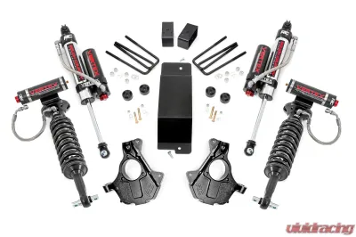 Rough Country 3.5" Lift Kit Vertex Adjustable Coilovers Stock Cast Steel w/Vertex Adjustable Shocks Chevy Silverado 1500 GMC Sierra 1500 2014-2018 - 12450