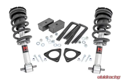 Rough Country 2.5" Lift Kit Aluminum or Cast Steel w/M1 Monotube Struts Chevrolet Silverado GMC Sierra 1500 2007-2018 - 1340