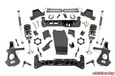 Rough Country 7" Lift Kit Aluminum or Stamped Steel w/M1 Monotube Struts and Shocks Chevrolet Silverado 1500 GMC Sierra 1500 4WD 2014-2018 - 17440