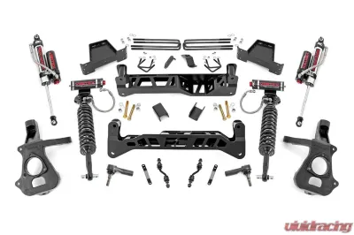 Rough Country 7" Suspension Lift Kit Vertex Adjustable Coilovers Stock Cast Aluminum or Stamped Steel w/Vertex Adjustable Shocks Chevy Silverado 1500 GMC Sierra 1500 2WD 2014-2018 - 18750