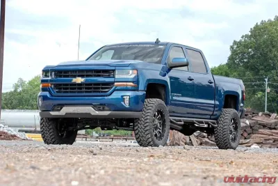 Rough Country 7" Suspension Lift Kit Vertex Adjustable Coilovers Stock Cast Aluminum or Stamped Steel w/Vertex Adjustable Shocks Chevy Silverado 1500 GMC Sierra 1500 2WD 2014-2018 - 18750