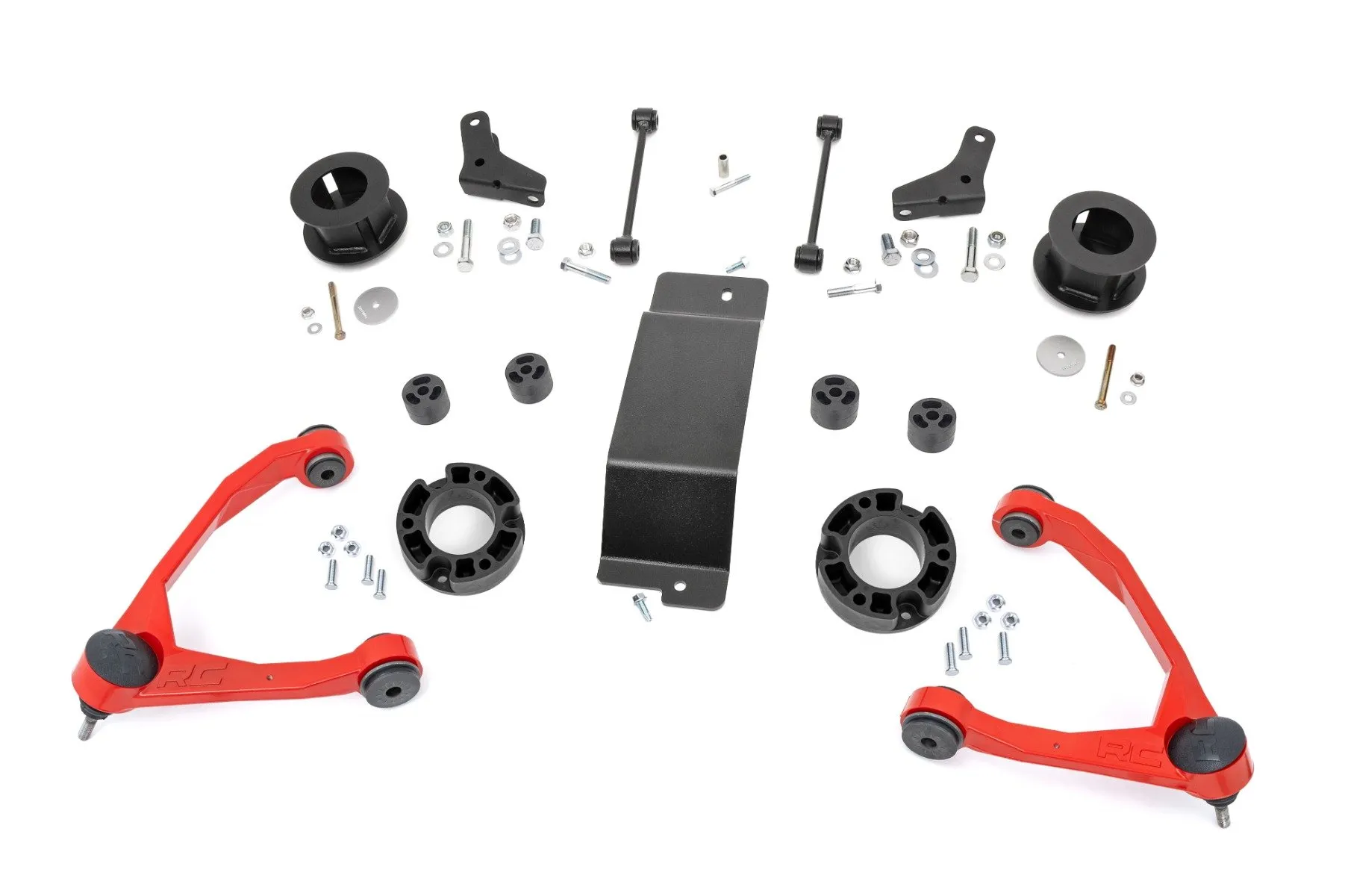 Rough Country 3.5" Lift Kit Forged UCAs Chevy | GMC SUV 1500 2WD | 4WD 2007-2020 - 19331RED