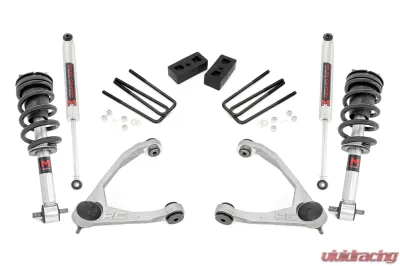 Rough Country 3.5" Lift Kit Cast Steel w/M1 Monotube Struts and Shocks Chevrolet Silverado 1500 GMC Sierra 1500 2WD 2014-2016 - 19840