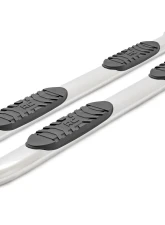 Rough Country GM Stainless Steel Oval Nerf Step Bars Chevrolet Silverado 1500 2500 3500 2007-2019                                     - 21001S - Image 4