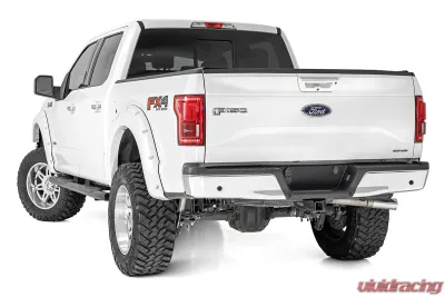 Rough Country Oval Nerf Step Bars for 2015-2024 Ford F-150 SuperCrew, 4.5-Inch Wide, Steel - 21005