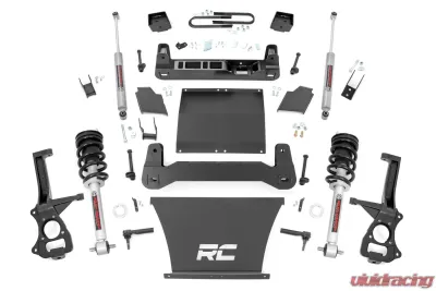 Rough Country 6" Lift Kit Mono Leaf Rear N3 Struts w/N3 Rear Shocks 4.3L 5.3L 6.2L Chevrolet Silverado 1500 2WD 4WD 2019-2023 - 21631