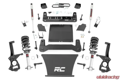 Rough Country 6" Lift Kit Mono Leaf Rear M1 Struts w/M1 Rear Shocks 4.3L 5.3L 6.2L Chevrolet Silverado 1500 2WD 4WD 2019-2023 - 21640