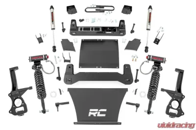 Rough Country 6" Lift Kit Mono Leaf Rear Vertex Adjustable Coilovers w/V2 Rear Shocks 4.3L 5.3L 6.2L Chevrolet Silverado 1500 2WD 4WD 2019-2023 - 21657