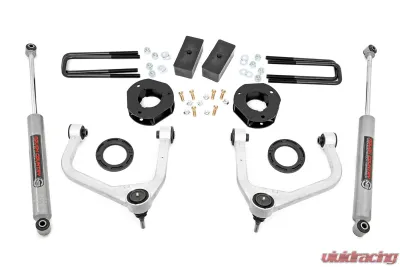 Rough Country 3.5" Lift Kit Strut Spacers w/N3 Shocks GMC Sierra 1500 2WD 4WD 2019-2022 - 22630