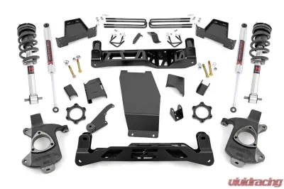 Rough Country 6" Lift Kit Aluminum or Stamped Steel M1 Struts w/M1 Rear Shocks Chevrolet Silverado 1500 GMC Sierra 1500 4WD 2014-2018 - 22740