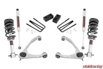 Rough Country 3.5" Lift Kit Cast Steel w/M1 Monotube Struts and Shocks Chevrolet Silverado 1500 GMC Sierra 1500 2WD 2007-2013 - 24640