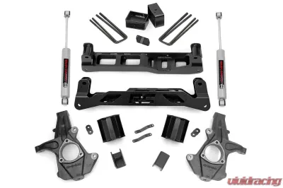 Rough Country 5" Lift Kit Stock Cast Aluminum or Stamped Steel No Struts w/Premium N3 Chevy Silverado 1500 GMC Sierra 1500 2WD 2014-2018 - 24831