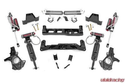 Rough Country 7.5" Lift Kit Vertex Adjustable Coilovers w/Vertex Ajustable Shocks Chevy Silverado 1500 GMC Sierra 1500 2WD 2007-2013 - 26350