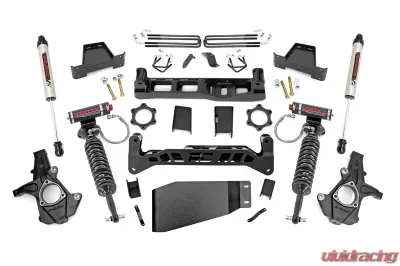 Rough Country 7.5" Suspension Lift Kit Vertex Adjustable Coilovers w/V2 Monotube Shocks Chevy Silverado 1500 GMC Sierra 1500 2007-2013 - 26457