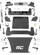 Rough Country 4" Lift Kit Trailboss | AT4 Gas Strut Spacers w/N3 Shocks Chevy Silverado 1500 GMC Sierra 1500 2019-2022                                     - 27531 - Image 4