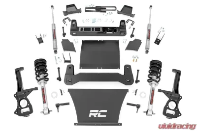 Rough Country 4" Lift Kit Trailboss | AT4 Gas Lifted Struts w/N3 Shocks Chevy Silverado 1500 GMC Sierra 1500 2019-2022 - 27532