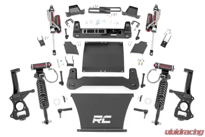 Rough Country 4" Lift Kit Trailboss | AT4 Gas Vertex Adjustable Coilovers w/Vertex Adjustable Shocks Chevy Silverado 1500 GMC Sierra 1500 2019-2022 - 27550