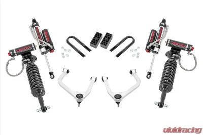 Rough Country 3.5" Lift Kit Mono Leaf Rear Vertex Adjustable Coilovers w/Vertex Shocks Chevrolet Silverado 1500 2WD 4WD 2019-2023 - 28250