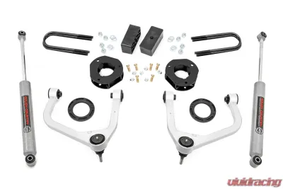 Rough Country 3.5" Lift Kit Mono Leaf Rear Strut Spacers w/N3 Rear Shocks GMC Sierra 1500 2WD 4WD 2019-2023 - 28830