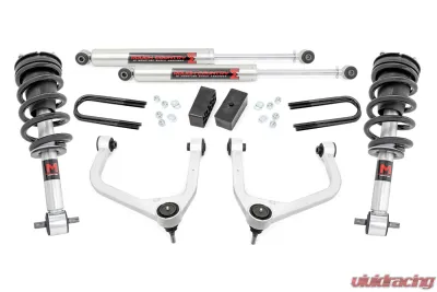 Rough Country 3.5" Lift Kit Mono Leaf Rear M1 Struts w/M1 Rear Shocks GMC Sierra 1500 2WD 4WD 2019-2023 - 28840