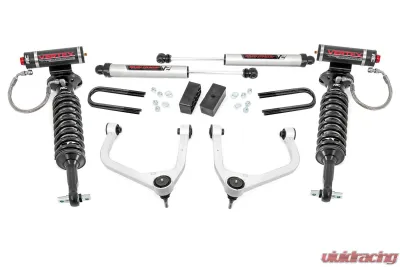 Rough Country 3.5" Lift Kit Mono Leaf Rear Vertex Adjustable Coilovers w/V2 Rear Shocks GMC Sierra 1500 2WD 4WD 2019-2023 - 28857
