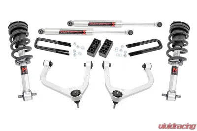 Rough Country 3.5" Lift Kit Multi Leaf Spring M1 Struts w/M1 Rear Shocks Chevrolet Silverado 1500 2WD 4WD 2019-2023 - 29540