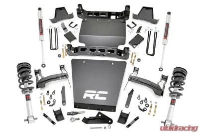 Rough Country 7" Lift Kit Bracket w/M1 Montube Struts and Shocks Chevrolet Silverado 1500 GMC Sierra 1500 4WD 2014-2016 - 29840