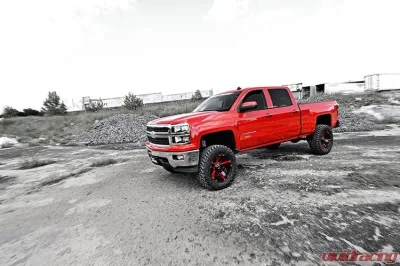 Rough Country 7" Lift Kit Bracket w/M1 Montube Struts and Shocks Chevrolet Silverado 1500 GMC Sierra 1500 4WD 2014-2016 - 29840