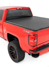 Rough Country Soft Tri-Fold Bed Cover 5'9" Bed w/o Cargo Management System Chevrolet Silverado 1500 1500 Classic GMC Sierra 1500 1500 Classic 2WD 4WD 2014-2019                                     - 41214550 - Image 6