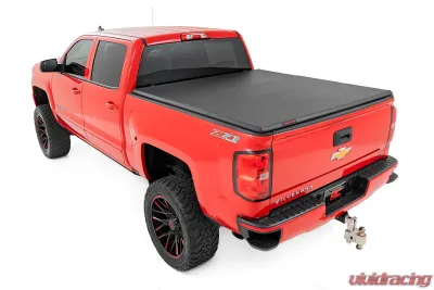 Rough Country Soft Tri-Fold Bed Cover 5'9" Bed w/o Cargo Management System Chevrolet Silverado 1500 1500 Classic GMC Sierra 1500 1500 Classic 2WD 4WD 2014-2019 - 41214550