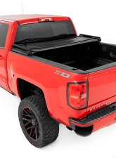 Rough Country Soft Tri-Fold Bed Cover 5'9" Bed w/o Cargo Management System Chevrolet Silverado 1500 1500 Classic GMC Sierra 1500 1500 Classic 2WD 4WD 2014-2019                                     - 41214550 - Image 4