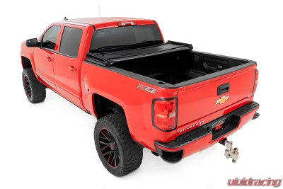 Rough Country Soft Tri-Fold Bed Cover 5'9" Bed w/o Cargo Management System Chevrolet Silverado 1500 1500 Classic GMC Sierra 1500 1500 Classic 2WD 4WD 2014-2019 - 41214550