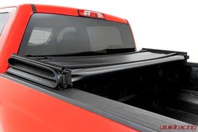 Rough Country Soft Tri-Fold Bed Cover 5'9" Bed w/o Cargo Management System Chevrolet Silverado 1500 1500 Classic GMC Sierra 1500 1500 Classic 2WD 4WD 2014-2019 - 41214550