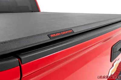 Rough Country Soft Tri-Fold Bed Cover 5'9" Bed w/o Cargo Management System Chevrolet Silverado 1500 1500 Classic GMC Sierra 1500 1500 Classic 2WD 4WD 2014-2019 - 41214550