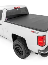 Rough Country Soft Tri-Fold Bed Cover 6'7" Bed w/o Cargo Management System Chevrolet Silverado 1500 1500 Classic GMC Sierra 1500 1500 Classic 2WD 4WD 2014-2019                                     - 41214650 - Image 6