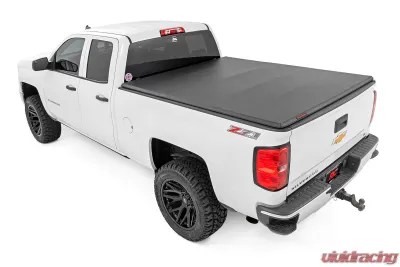 Rough Country Soft Tri-Fold Bed Cover 6'7" Bed w/o Cargo Management System Chevrolet Silverado 1500 1500 Classic GMC Sierra 1500 1500 Classic 2WD 4WD 2014-2019 - 41214650