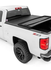 Rough Country Soft Tri-Fold Bed Cover 6'7" Bed w/o Cargo Management System Chevrolet Silverado 1500 1500 Classic GMC Sierra 1500 1500 Classic 2WD 4WD 2014-2019                                     - 41214650 - Image 2