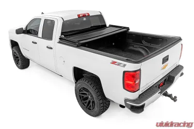 Rough Country Soft Tri-Fold Bed Cover 6'7" Bed w/o Cargo Management System Chevrolet Silverado 1500 1500 Classic GMC Sierra 1500 1500 Classic 2WD 4WD 2014-2019 - 41214650