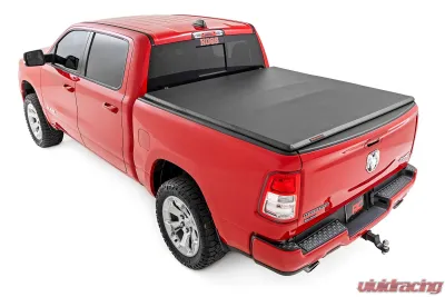 Rough Country Soft Tri-Fold Bed Cover 5'7" Bed Ram 1500 1500 TRX 2WD 4WD 2019-2025 - 41307550