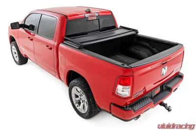 Rough Country Soft Tri-Fold Bed Cover 5'7" Bed Ram 1500 1500 TRX 2WD 4WD 2019-2025 - 41307550