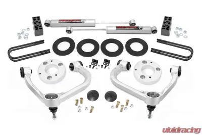 Rough Country 3" Lift Kit Forged UCA Strut Spacers w/N3 Rear Shocks Ford F-150 4WD 2021-2023 - 41430