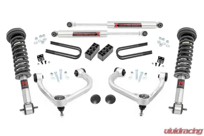 Rough Country 3" Lift Kit Forged UCA M1 Struts w/M1 Rear Shocks Ford F-150 4WD 2021-2023 - 41440