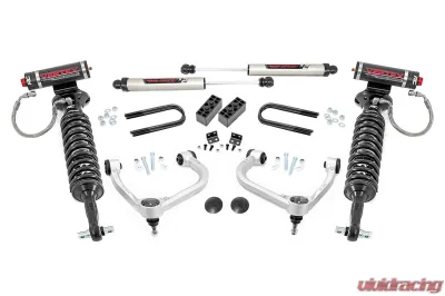 Rough Country 3" Lift Kit Fabbed UCA Vertex Adjustable Coilovers w/V2 Rear Shocks Ford F-150 4WD 2021-2023 - 41457