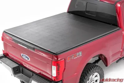 Rough Country Soft Tri-Fold Bed Cover 6'10" Bed Ford F-250 F-350 Super Duty 2WD 4WD 2017-2023 - 41517650