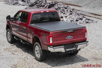 Rough Country Soft Tri-Fold Bed Cover 6'10" Bed Ford F-250 F-350 Super Duty 2WD 4WD 2017-2023 - 41517650