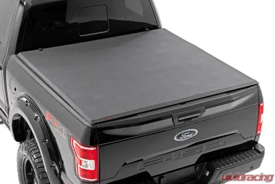 Rough Country Soft Tri-Fold Bed Cover 5'7" Bed Ford F-150 F-150 Lightning 2WD 4WD 2021-2023 - 41521550