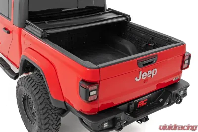 Rough Country Soft Tri-Fold Vinyl Tonneau Cover for 2020-2025 Jeep Gladiator JT 5' Bed - 41620500