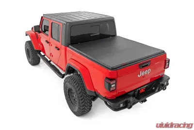 Rough Country Soft Tri-Fold Vinyl Tonneau Cover for 2020-2025 Jeep Gladiator JT 5' Bed - 41620500